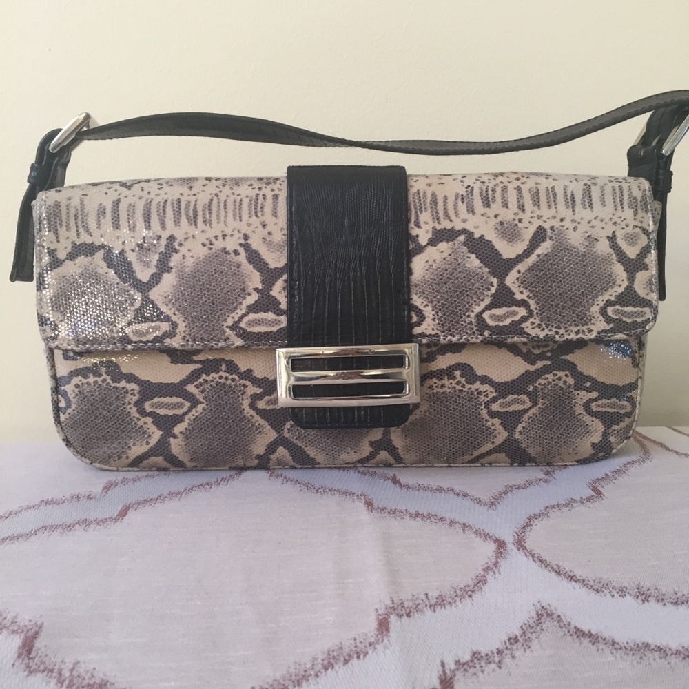 Carla Mancini Snakeskin baguette